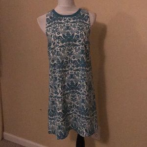 Teal and white loft dress